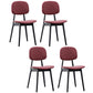 Modern Armless Dining Side Chair Indoor Open Back Chair with Metal Legs Red Set of 4 Clearhalo ' kitchen&dining_furn' 'Dining Chairs' 'Dining Tables & Seating' 'dining_chair' 'Furniture' 'furniture_dining_chair' 'Kitchen & Dining Furniture' 'kitchen' 3444979