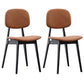 Modern Armless Dining Side Chair Indoor Open Back Chair with Metal Legs Brown Set of 2 Clearhalo ' kitchen&dining_furn' 'Dining Chairs' 'Dining Tables & Seating' 'dining_chair' 'Furniture' 'furniture_dining_chair' 'Kitchen & Dining Furniture' 'kitchen' 3444981