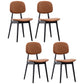 Modern Armless Dining Side Chair Indoor Open Back Chair with Metal Legs Brown Set of 4 Clearhalo ' kitchen&dining_furn' 'Dining Chairs' 'Dining Tables & Seating' 'dining_chair' 'Furniture' 'furniture_dining_chair' 'Kitchen & Dining Furniture' 'kitchen' 3444982