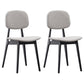 Modern Armless Dining Side Chair Indoor Open Back Chair with Metal Legs Light Gray Set of 2 Clearhalo ' kitchen&dining_furn' 'Dining Chairs' 'Dining Tables & Seating' 'dining_chair' 'Furniture' 'furniture_dining_chair' 'Kitchen & Dining Furniture' 'kitchen' 3444983