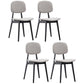 Modern Armless Dining Side Chair Indoor Open Back Chair with Metal Legs Light Gray Set of 4 Clearhalo ' kitchen&dining_furn' 'Dining Chairs' 'Dining Tables & Seating' 'dining_chair' 'Furniture' 'furniture_dining_chair' 'Kitchen & Dining Furniture' 'kitchen' 3444984