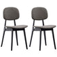 Modern Armless Dining Side Chair Indoor Open Back Chair with Metal Legs Black Gray-White Set of 2 Clearhalo ' kitchen&dining_furn' 'Dining Chairs' 'Dining Tables & Seating' 'dining_chair' 'Furniture' 'furniture_dining_chair' 'Kitchen & Dining Furniture' 'kitchen' 3444985