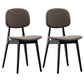 Modern Armless Dining Side Chair Indoor Open Back Chair with Metal Legs Dark Gray Set of 2 Clearhalo ' kitchen&dining_furn' 'Dining Chairs' 'Dining Tables & Seating' 'dining_chair' 'Furniture' 'furniture_dining_chair' 'Kitchen & Dining Furniture' 'kitchen' 3444987