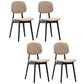 Modern Armless Dining Side Chair Indoor Open Back Chair with Metal Legs Off-White Set of 4 Clearhalo ' kitchen&dining_furn' 'Dining Chairs' 'Dining Tables & Seating' 'dining_chair' 'Furniture' 'furniture_dining_chair' 'Kitchen & Dining Furniture' 'kitchen' 3444990