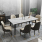 Minimalist Style Sintered Stone Dining Set with Traditional Height Table and 4 Black Legs Base Clearhalo 'Dining Room Sets' 'Dining Tables & Seating' 'dining_room_set' 'furn' 'furn_dining_room_set' 'Furniture' 'furniture_dining_room_set' 'Kitchen & Dining Furniture' 'kitchen&dining_furn' 'kitchen' 3446772