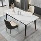 Minimalist Style Sintered Stone Dining Set with Traditional Height Table and 4 Black Legs Base Clearhalo 'Dining Room Sets' 'Dining Tables & Seating' 'dining_room_set' 'furn' 'furn_dining_room_set' 'Furniture' 'furniture_dining_room_set' 'Kitchen & Dining Furniture' 'kitchen&dining_furn' 'kitchen' 3446773