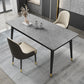 Minimalist Style Sintered Stone Dining Set with Traditional Height Table and 4 Black Legs Base Clearhalo 'Dining Room Sets' 'Dining Tables & Seating' 'dining_room_set' 'furn' 'furn_dining_room_set' 'Furniture' 'furniture_dining_room_set' 'Kitchen & Dining Furniture' 'kitchen&dining_furn' 'kitchen' 3446774
