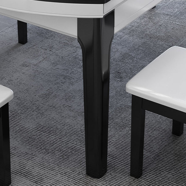 Modern Kitchen Dining Room Set with Sintered Stone Top and Black Base Dining Furniture Set Clearhalo 'Dining Room Sets' 'Dining Tables & Seating' 'dining_room_set' 'furn' 'furn_dining_room_set' 'Furniture' 'furniture_dining_room_set' 'Kitchen & Dining Furniture' 'kitchen&dining_furn' 'kitchen' 3446784