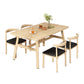 Wooden Modern Dining Room Set Standard Height with Trestle Base Formal Table Set for Home Use Black 5 Piece Set Clearhalo 'Dining Room Sets' 'Dining Tables & Seating' 'dining_room_set' 'furn' 'furn_dining_room_set' 'Furniture' 'furniture_dining_room_set' 'Kitchen & Dining Furniture' 'kitchen&dining_furn' 'kitchen' 3446796