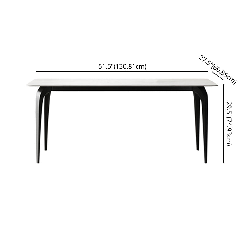 Contemporary Dining Set with Sintered Stone Dining Table and Padded Chairs Clearhalo 'Dining Room Sets' 'Dining Tables & Seating' 'dining_room_set' 'furn' 'furn_dining_room_set' 'Furniture' 'furniture_dining_room_set' 'Kitchen & Dining Furniture' 'kitchen&dining_furn' 'kitchen' 3446825