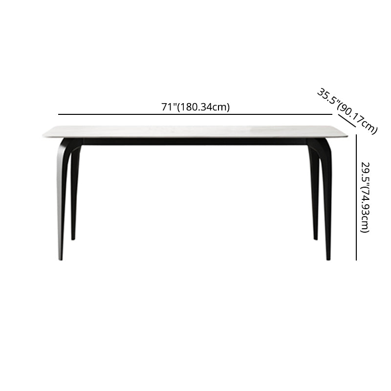 Contemporary Dining Set with Sintered Stone Dining Table and Padded Chairs Clearhalo 'Dining Room Sets' 'Dining Tables & Seating' 'dining_room_set' 'furn' 'furn_dining_room_set' 'Furniture' 'furniture_dining_room_set' 'Kitchen & Dining Furniture' 'kitchen&dining_furn' 'kitchen' 3446827