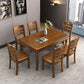 Minimalist Dining Room Set Rectangular Solid Wood Dining Table with Four-leg 7 Piece Set Clearhalo 'Dining Room Sets' 'Dining Tables & Seating' 'dining_room_set' 'furn' 'furn_dining_room_set' 'Furniture' 'furniture_dining_room_set' 'Kitchen & Dining Furniture' 'kitchen&dining_furn' 'kitchen' 3446841