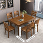 Minimalist Dining Room Set Rectangular Solid Wood Dining Table with Four-leg Clearhalo 'Dining Room Sets' 'Dining Tables & Seating' 'dining_room_set' 'furn' 'furn_dining_room_set' 'Furniture' 'furniture_dining_room_set' 'Kitchen & Dining Furniture' 'kitchen&dining_furn' 'kitchen' 3446848