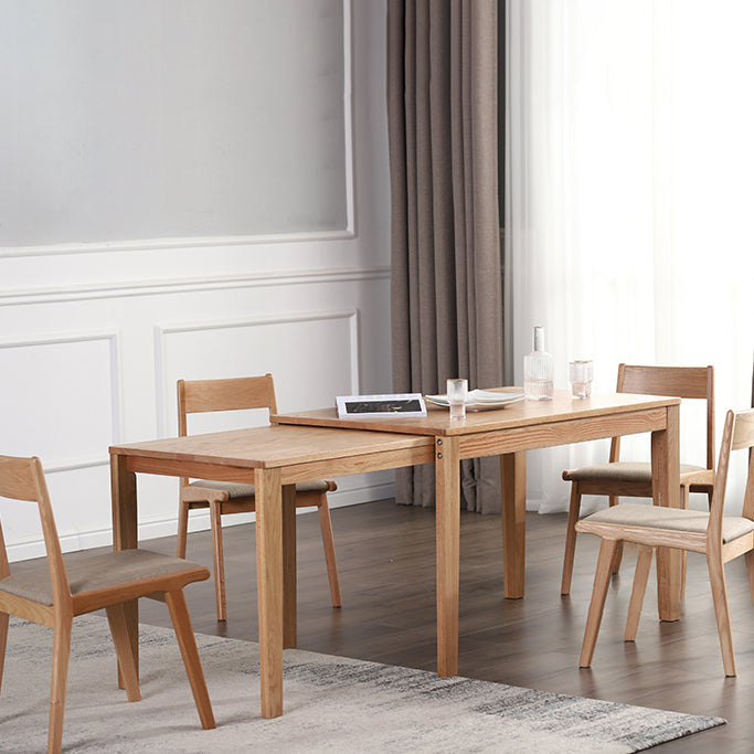 Contemporary Style Dining Table with Solid Wood Dining Table and Chairs for Home Use Clearhalo 'Dining Room Sets' 'Dining Tables & Seating' 'dining_room_set' 'Furniture' 'furniture_dining_room_set' 'Kitchen & Dining Furniture' 'kitchen&dining_furn' 'kitchen' 3446865