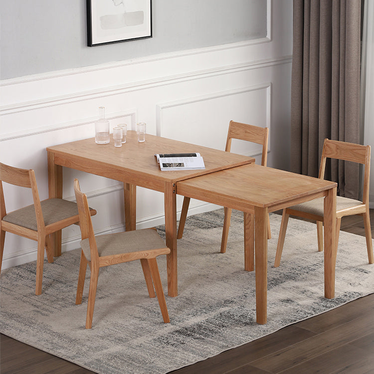 Contemporary Style Dining Table with Solid Wood Dining Table and Chairs for Home Use Clearhalo 'Dining Room Sets' 'Dining Tables & Seating' 'dining_room_set' 'Furniture' 'furniture_dining_room_set' 'Kitchen & Dining Furniture' 'kitchen&dining_furn' 'kitchen' 3446866