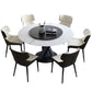 Modern Style Sintered Stone White Dining¬†Room¬†Set with Round Table Dining Table Furniture Clearhalo 'Dining Room Sets' 'Dining Tables & Seating' 'dining_room_set' 'furn' 'furn_dining_room_set' 'Furniture' 'furniture_dining_room_set' 'Kitchen & Dining Furniture' 'kitchen&dining_furn' 'kitchen' 3446880