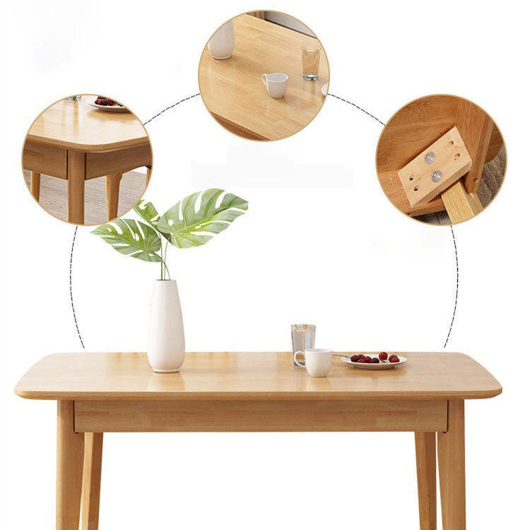 Minimalist Style Dining Room Sets with Solid Wood Dining Table and Chairs Clearhalo 'Dining Room Sets' 'Dining Tables & Seating' 'dining_room_set' 'furn' 'furn_dining_room_set' 'Furniture' 'furniture_dining_room_set' 'Kitchen & Dining Furniture' 'kitchen&dining_furn' 'kitchen' 3446907