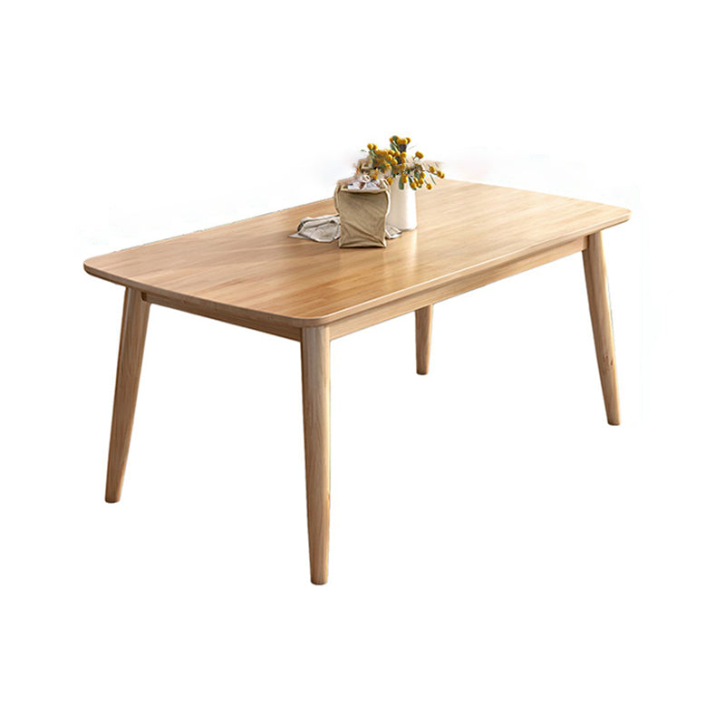 Modern Rectangle Shape Khaki Dining Set Solid Wood Standard Dining Set for Kitchen Clearhalo 'Dining Room Sets' 'Dining Tables & Seating' 'dining_room_set' 'furn' 'furn_dining_room_set' 'Furniture' 'furniture_dining_room_set' 'Kitchen & Dining Furniture' 'kitchen&dining_furn' 'kitchen' 3446920