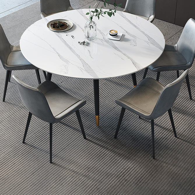 Modern Sintered Stone Dining Room Set with Black Base Dining Furniture for Home Use Grey Clearhalo 'Dining Room Sets' 'Dining Tables & Seating' 'dining_room_set' 'furn' 'furn_dining_room_set' 'Furniture' 'furniture_dining_room_set' 'Kitchen & Dining Furniture' 'kitchen&dining_furn' 'kitchen' 3446931