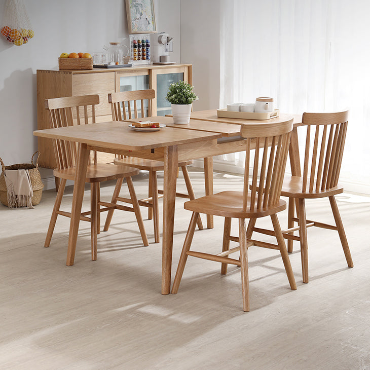 Minimalist Style Dining Table with Solid Wood Dining Table and Chairs for Home Use Clearhalo 'Dining Room Sets' 'Dining Tables & Seating' 'dining_room_set' 'furn' 'furn_dining_room_set' 'Furniture' 'furniture_dining_room_set' 'Kitchen & Dining Furniture' 'kitchen&dining_furn' 'kitchen' 3446958