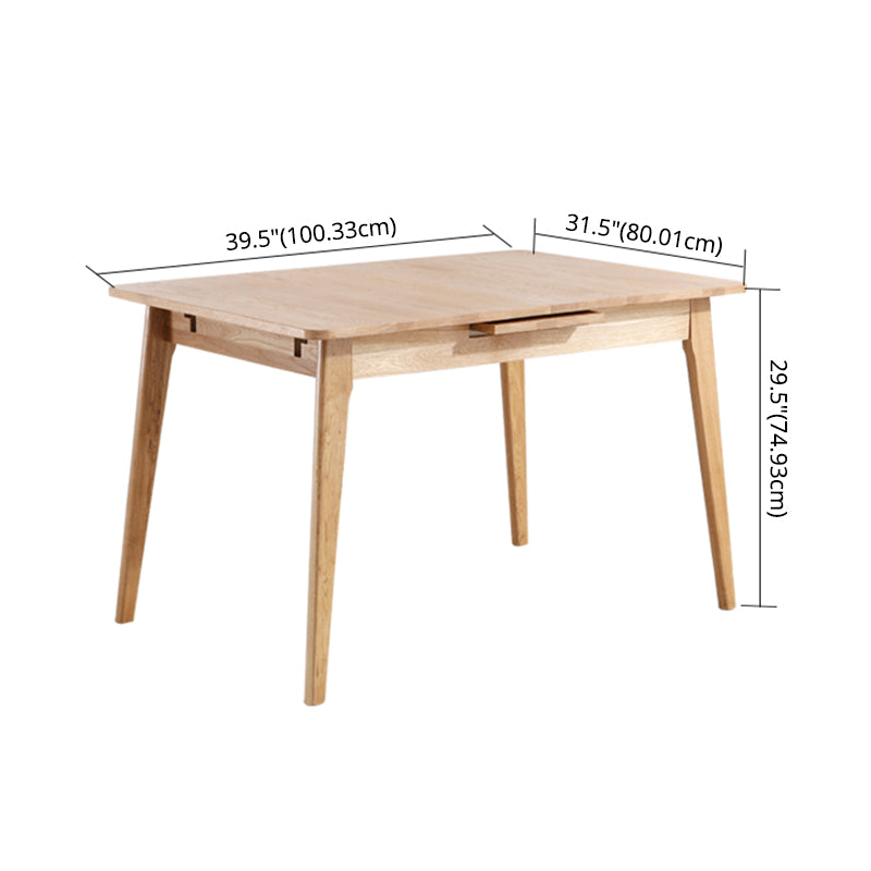 Minimalist Style Dining Table with Solid Wood Dining Table and Chairs for Home Use Clearhalo 'Dining Room Sets' 'Dining Tables & Seating' 'dining_room_set' 'furn' 'furn_dining_room_set' 'Furniture' 'furniture_dining_room_set' 'Kitchen & Dining Furniture' 'kitchen&dining_furn' 'kitchen' 3446964