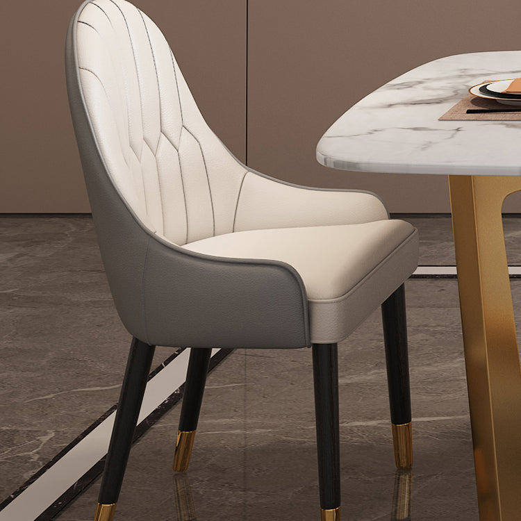 Nordic Dining Room Set Metal Frame Dining Table Rectangle White Slate Formal Dinette Set for Home Clearhalo 'Dining Room Sets' 'Dining Tables & Seating' 'dining_room_set' 'furn' 'furn_dining_room_set' 'Furniture' 'furniture_dining_room_set' 'Kitchen & Dining Furniture' 'kitchen&dining_furn' 'kitchen' 3446978