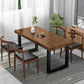 Industrial Style Wooden Dining¬†Room¬†Set with Rectangle Table and Metal Base Dining Table Furniture Clearhalo 'Dining Room Sets' 'Dining Tables & Seating' 'dining_room_set' 'furn' 'furn_dining_room_set' 'Furniture' 'furniture_dining_room_set' 'Kitchen & Dining Furniture' 'kitchen&dining_furn' 'kitchen' 3446994