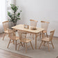 Minimalist Style Solid Wood Dining Room Set with Traditional Height Table and 4 Legs Base Natural 7 Piece Set Clearhalo 'Dining Room Sets' 'Dining Tables & Seating' 'dining_room_set' 'furn' 'furn_dining_room_set' 'Furniture' 'furniture_dining_room_set' 'Kitchen & Dining Furniture' 'kitchen&dining_furn' 'kitchen' 3447037