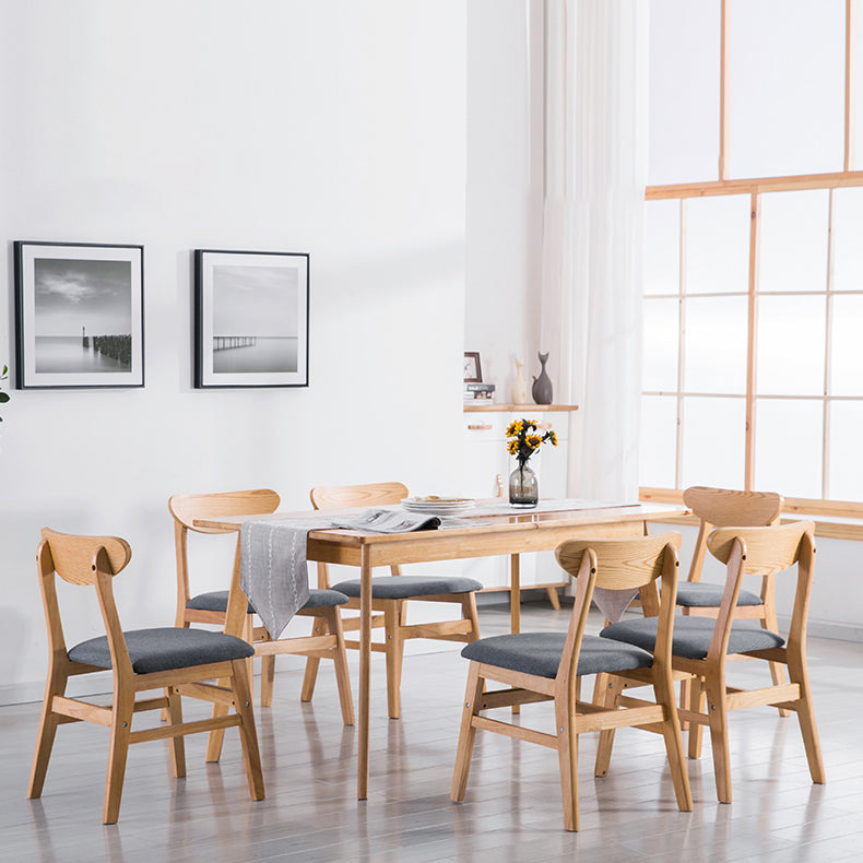 Minimalist Style Solid Wood Dining Room Set with Traditional Height Table and 4 Legs Base Clearhalo 'Dining Room Sets' 'Dining Tables & Seating' 'dining_room_set' 'furn' 'furn_dining_room_set' 'Furniture' 'furniture_dining_room_set' 'Kitchen & Dining Furniture' 'kitchen&dining_furn' 'kitchen' 3447040