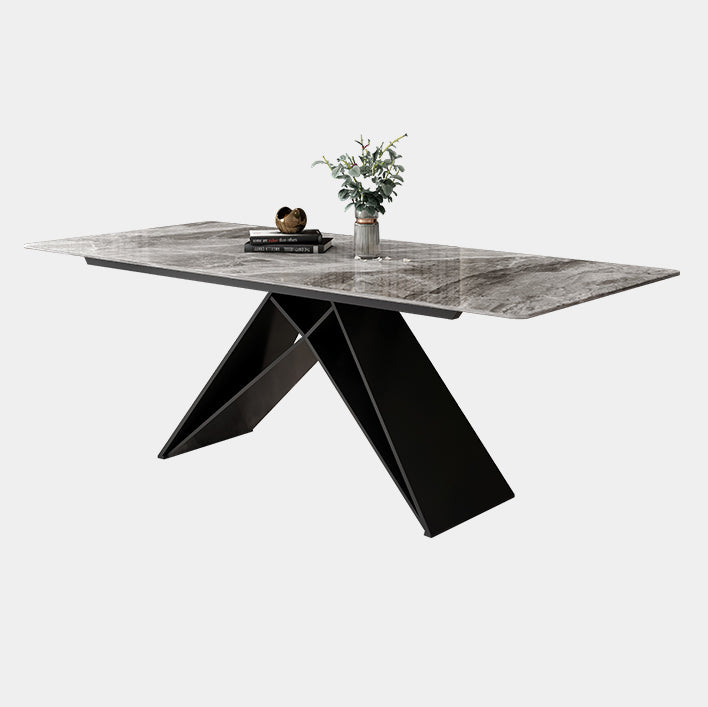 Modern Style Dining Room Sets with Sintered Stone Dining Table and Chairs Clearhalo 'Dining Room Sets' 'Dining Tables & Seating' 'dining_room_set' 'furn' 'furn_dining_room_set' 'Furniture' 'furniture_dining_room_set' 'Kitchen & Dining Furniture' 'kitchen&dining_furn' 'kitchen' 3447053