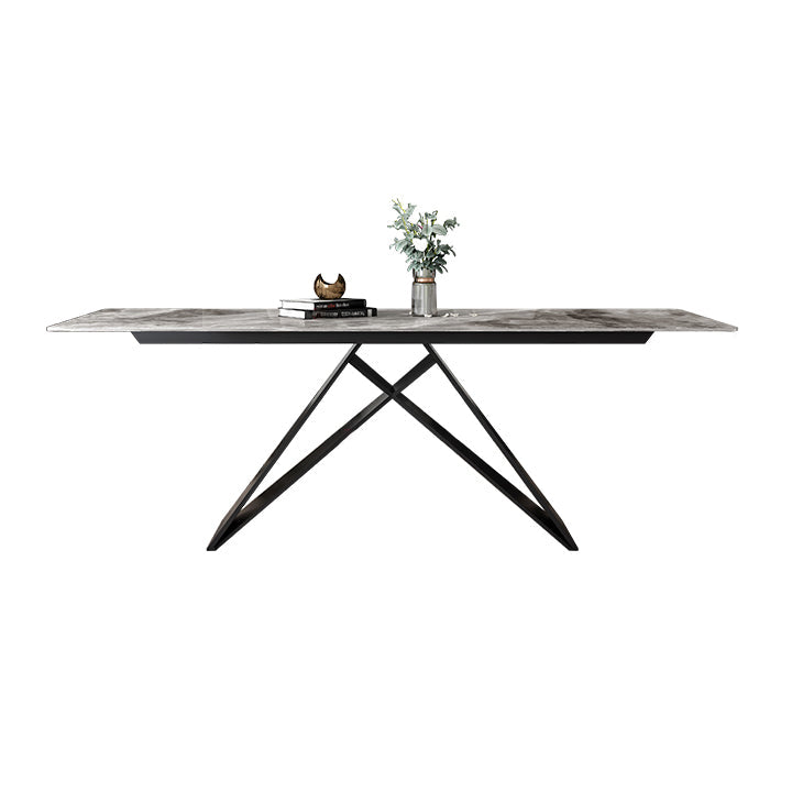 Modern Style Dining Room Sets with Sintered Stone Dining Table and Chairs Clearhalo 'Dining Room Sets' 'Dining Tables & Seating' 'dining_room_set' 'furn' 'furn_dining_room_set' 'Furniture' 'furniture_dining_room_set' 'Kitchen & Dining Furniture' 'kitchen&dining_furn' 'kitchen' 3447054