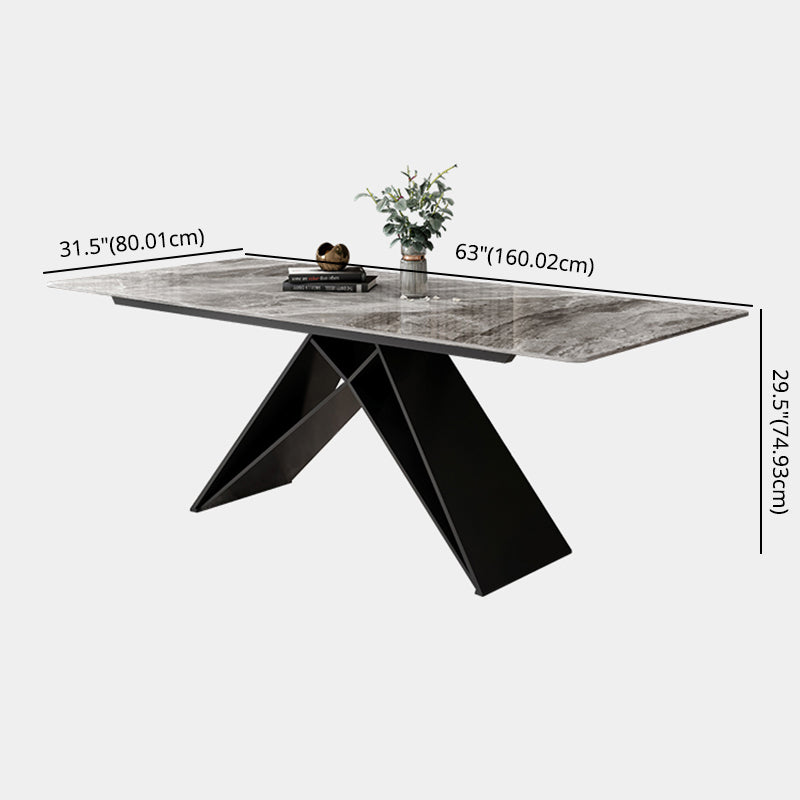 Modern Style Dining Room Sets with Sintered Stone Dining Table and Chairs Clearhalo 'Dining Room Sets' 'Dining Tables & Seating' 'dining_room_set' 'furn' 'furn_dining_room_set' 'Furniture' 'furniture_dining_room_set' 'Kitchen & Dining Furniture' 'kitchen&dining_furn' 'kitchen' 3447061