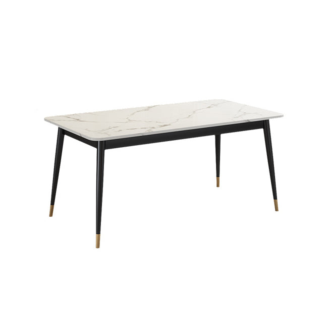 Dining Room Sets Scandinavian Metal Base Formal Rectangle Dining Table Set for Home Clearhalo 'Dining Room Sets' 'Dining Tables & Seating' 'dining_room_set' 'furn' 'furn_dining_room_set' 'Furniture' 'furniture_dining_room_set' 'Kitchen & Dining Furniture' 'kitchen&dining_furn' 'kitchen' 3447083