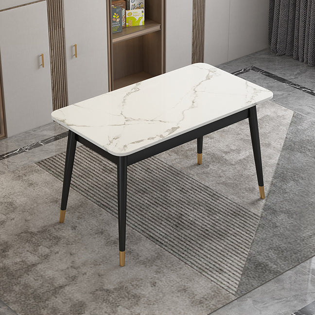 Dining Room Sets Scandinavian Metal Base Formal Rectangle Dining Table Set for Home Clearhalo 'Dining Room Sets' 'Dining Tables & Seating' 'dining_room_set' 'furn' 'furn_dining_room_set' 'Furniture' 'furniture_dining_room_set' 'Kitchen & Dining Furniture' 'kitchen&dining_furn' 'kitchen' 3447093