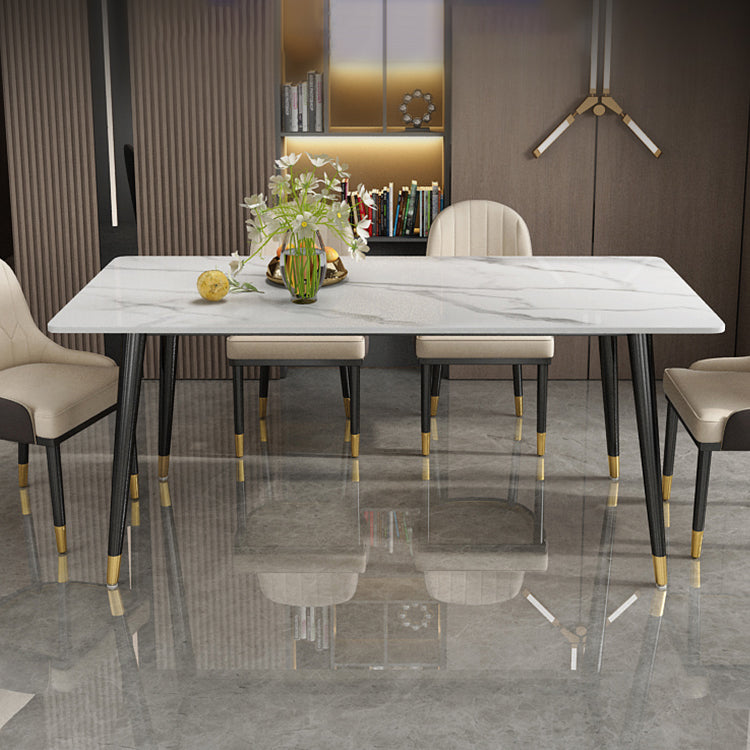 Modern Sintered Stone Dining Room Set Standard Height with Rectangle Top Dining Set Clearhalo 'Dining Room Sets' 'Dining Tables & Seating' 'dining_room_set' 'furn' 'furn_dining_room_set' 'Furniture' 'furniture_dining_room_set' 'Kitchen & Dining Furniture' 'kitchen&dining_furn' 'kitchen' 3447097