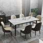 Modern Sintered Stone Dining Room Set Standard Height with Rectangle Top Dining Set 7 Piece Set Clearhalo 'Dining Room Sets' 'Dining Tables & Seating' 'dining_room_set' 'furn' 'furn_dining_room_set' 'Furniture' 'furniture_dining_room_set' 'Kitchen & Dining Furniture' 'kitchen&dining_furn' 'kitchen' 3447098