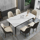 Modern Sintered Stone Dining Room Set Standard Height with Rectangle Top Dining Set Clearhalo 'Dining Room Sets' 'Dining Tables & Seating' 'dining_room_set' 'furn' 'furn_dining_room_set' 'Furniture' 'furniture_dining_room_set' 'Kitchen & Dining Furniture' 'kitchen&dining_furn' 'kitchen' 3447109