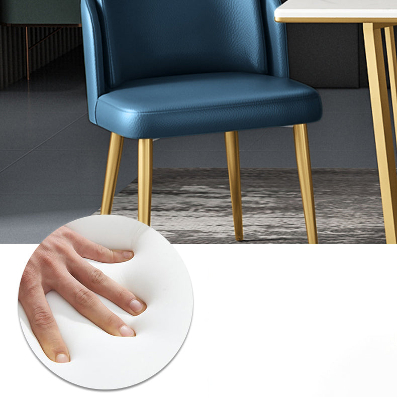 Contemporary Dining Table Set with Sintered Stone Dining Table and Upholstered Chairs Clearhalo 'Dining Room Sets' 'Dining Tables & Seating' 'dining_room_set' 'furn' 'furn_dining_room_set' 'Furniture' 'furniture_dining_room_set' 'Kitchen & Dining Furniture' 'kitchen&dining_furn' 'kitchen' 3447117