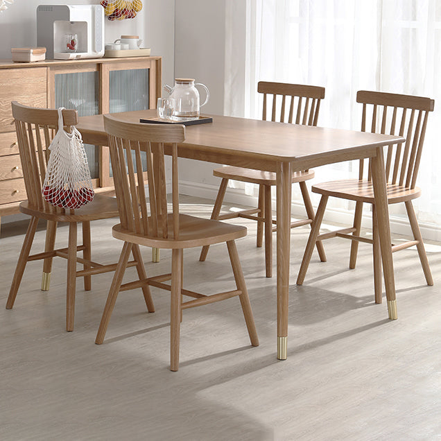 Minimalist Style Solid Wood Dining Set with Traditional Height Table and 4 Legs Base Clearhalo 'Dining Room Sets' 'Dining Tables & Seating' 'dining_room_set' 'furn' 'furn_dining_room_set' 'Furniture' 'furniture_dining_room_set' 'Kitchen & Dining Furniture' 'kitchen&dining_furn' 'kitchen' 3447195