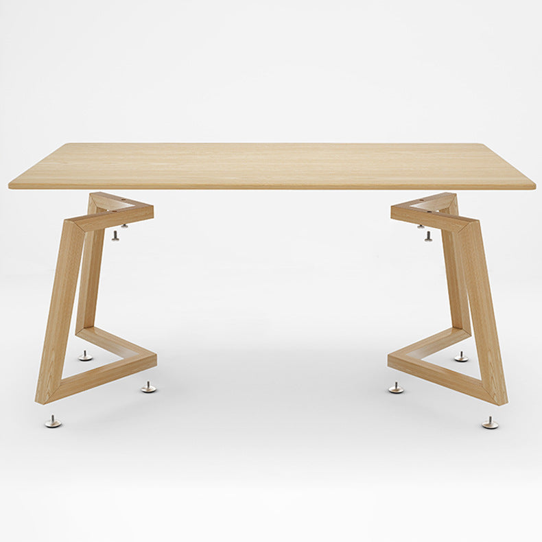 Minimalist Style Traditional Height Dining Set with Rectangle Shape Table and Double Pedestal Base Clearhalo 'Dining Room Sets' 'Dining Tables & Seating' 'dining_room_set' 'furn' 'furn_dining_room_set' 'Furniture' 'furniture_dining_room_set' 'Kitchen & Dining Furniture' 'kitchen&dining_furn' 'kitchen' 3447236