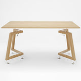 Minimalist Style Traditional Height Dining Set with Rectangle Shape Table and Double Pedestal Base Clearhalo 'Dining Room Sets' 'Dining Tables & Seating' 'dining_room_set' 'furn' 'furn_dining_room_set' 'Furniture' 'furniture_dining_room_set' 'Kitchen & Dining Furniture' 'kitchen&dining_furn' 'kitchen' 3447236