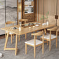 Minimalist Style Traditional Height Dining Set with Rectangle Shape Table and Double Pedestal Base Clearhalo 'Dining Room Sets' 'Dining Tables & Seating' 'dining_room_set' 'furn' 'furn_dining_room_set' 'Furniture' 'furniture_dining_room_set' 'Kitchen & Dining Furniture' 'kitchen&dining_furn' 'kitchen' 3447243