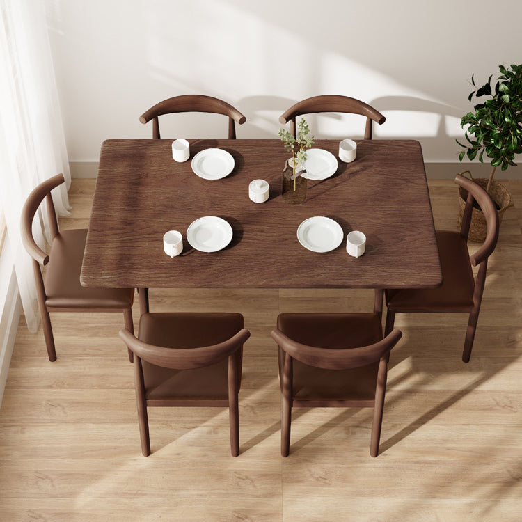 Modern Solid Wood Standard Dining Set Rectangle Shape Kitchen Dining Set with 4 Legs Table Clearhalo 'Dining Room Sets' 'Dining Tables & Seating' 'dining_room_set' 'Furniture' 'furniture_dining_room_set' 'Kitchen & Dining Furniture' 'kitchen&dining_furn' 'kitchen' 3447340