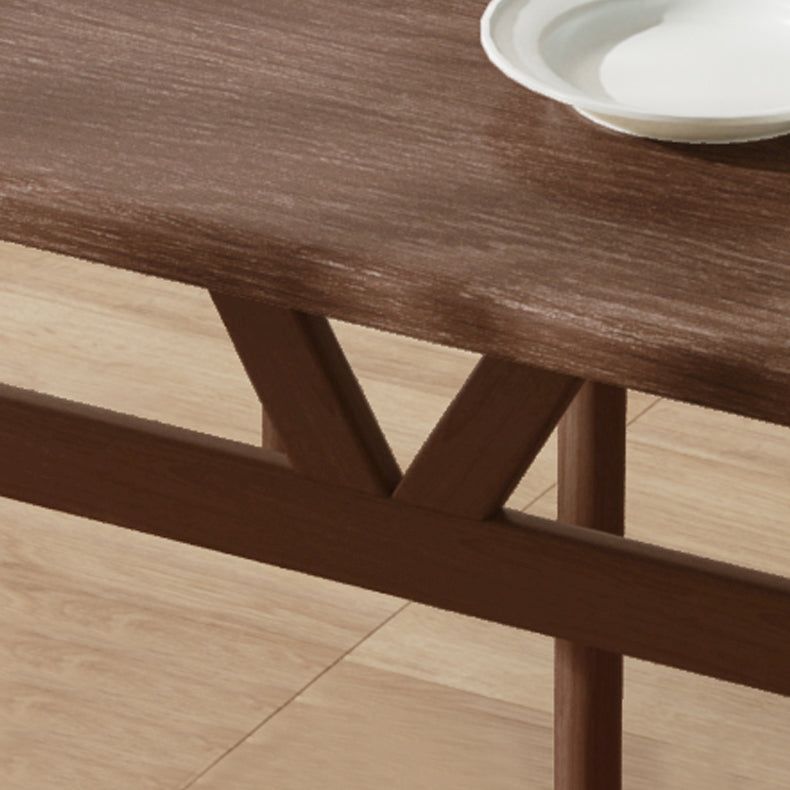 Modern Solid Wood Standard Dining Set Rectangle Shape Kitchen Dining Set with 4 Legs Table Clearhalo 'Dining Room Sets' 'Dining Tables & Seating' 'dining_room_set' 'Furniture' 'furniture_dining_room_set' 'Kitchen & Dining Furniture' 'kitchen&dining_furn' 'kitchen' 3447344