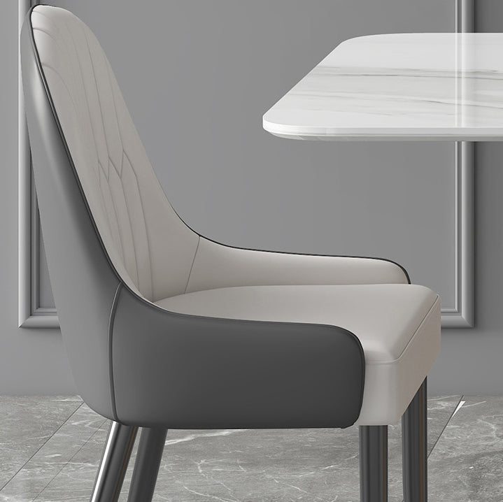 Modern Sintered Stone Dining Room Set with Rectangle Top and Gold Base Furniture Set Clearhalo 'Dining Room Sets' 'Dining Tables & Seating' 'dining_room_set' 'furn' 'furn_dining_room_set' 'Furniture' 'furniture_dining_room_set' 'Kitchen & Dining Furniture' 'kitchen&dining_furn' 'kitchen' 3447360