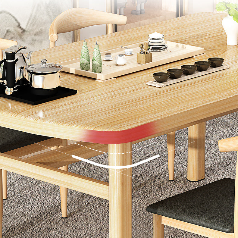 Minimalist Style Traditional Height Dining Set with Rectangle Shape Table and 4 Legs Base Clearhalo 'Dining Room Sets' 'Dining Tables & Seating' 'dining_room_set' 'furn' 'furn_dining_room_set' 'Furniture' 'furniture_dining_room_set' 'Kitchen & Dining Furniture' 'kitchen&dining_furn' 'kitchen' 3447382