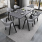 Contemporary Gray Standard Dining Set MDF Rectangle Shape Dining Set for Kitchen 7 Piece Set Clearhalo 'Dining Room Sets' 'Dining Tables & Seating' 'dining_room_set' 'furn' 'furn_dining_room_set' 'Furniture' 'furniture_dining_room_set' 'Kitchen & Dining Furniture' 'kitchen&dining_furn' 'kitchen' 3447389