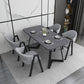 Contemporary Gray Standard Dining Set MDF Rectangle Shape Dining Set for Kitchen Clearhalo 'Dining Room Sets' 'Dining Tables & Seating' 'dining_room_set' 'furn' 'furn_dining_room_set' 'Furniture' 'furniture_dining_room_set' 'Kitchen & Dining Furniture' 'kitchen&dining_furn' 'kitchen' 3447396