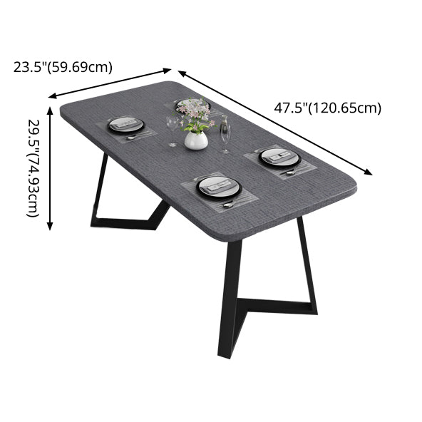 Contemporary Gray Standard Dining Set MDF Rectangle Shape Dining Set for Kitchen Clearhalo 'Dining Room Sets' 'Dining Tables & Seating' 'dining_room_set' 'furn' 'furn_dining_room_set' 'Furniture' 'furniture_dining_room_set' 'Kitchen & Dining Furniture' 'kitchen&dining_furn' 'kitchen' 3447397