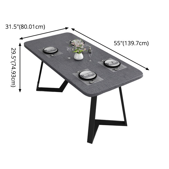 Contemporary Gray Standard Dining Set MDF Rectangle Shape Dining Set for Kitchen Clearhalo 'Dining Room Sets' 'Dining Tables & Seating' 'dining_room_set' 'furn' 'furn_dining_room_set' 'Furniture' 'furniture_dining_room_set' 'Kitchen & Dining Furniture' 'kitchen&dining_furn' 'kitchen' 3447398